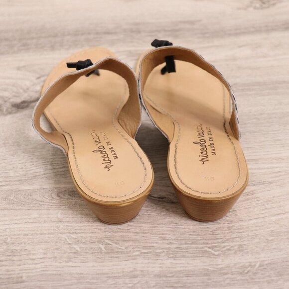 Niccolo Vacari Zebra Print Sandal Women’s 9.5 Suede Leather Made in Italy Wedge - Picture 5 of 14